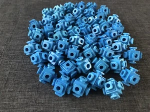 Vintage Fisher Price Construx Blue Knots 50 Connectors 1986 Parts - Picture 1 of 5