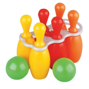 Colores Mezclados - 6 Bolos de Plástico con 2 Bolas - Juego Exterior Familia y Amigos - Imagen 1 de 1
