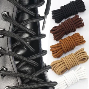 Shoe Laces Round Black Lengths For Shoes, Work Boots Walking Boots Sneaker Shoes - Picture 1 of 25