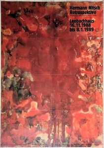 Póster cartel - Hermann Nitsch - arte con cera - Lenbachhaus - Múnich 1989 - Imagen 1 de 1