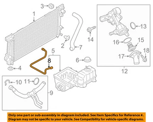 Lincoln FORD OEM 15-16 Navigator 3.5L-V6 Radiator-Overflow Hose FL1Z8075A - Picture 1 of 2