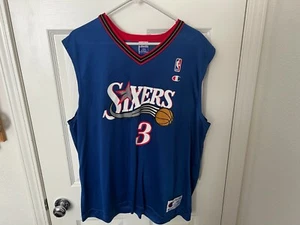Authentic Vintage Champion Allen Iverson Sixers #3 NBA Trikot Gr. 44 - Bild 1 von 5