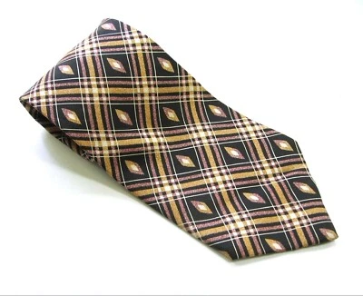 Corbata MMA Metropolitan Museum of Art NEGRO AMARILLO ROSA 100% seda $32 Foto 1 de 4