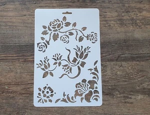 Plantillas de ramo de flores ST-1010757 adornos tatuaje de pared plantilla vintage - Imagen 1 de 5