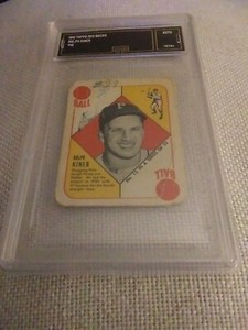 1951 Topps Ralph Kiner #15 Red Back Pirates Hof Graded GMA Authentic 