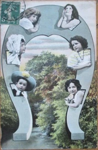 Multiple Baby 1907 Fantasy Postcard, Babies are in a Giant Horseshoe - Picture 1 of 1