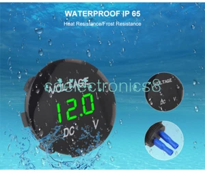 DC 12V-24V LED Panel Digital Voltage Volt Meter Display Voltmeter Motorcycle Car - Imagen 1 de 5