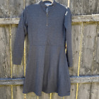 Numph Anthropologie Gray Heart Quarter Zip Sweater Dress | S