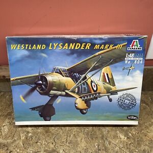 Italeri 1 48 804 Westland Lysander Mark III Model Airplane Unbuilt Open Box