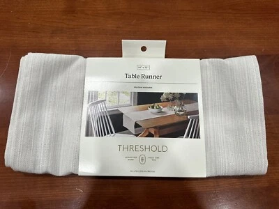 THRESHOLD Table Runner Heathered IVORY  14"x72"  - Image 1 of 2