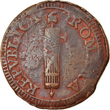 [#877516] Coin, ITALIAN STATES, ROMAN REPUBLIC-FERMO, 2 Baiocchi, 1798, Fermo, V