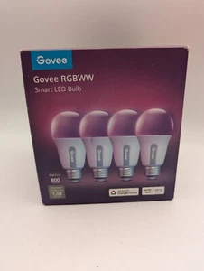 Govee Smart Light Bulbs, WiFi Bluetooth 4 Count, Multi-colored Work With Alexa - Picture 1 of 6