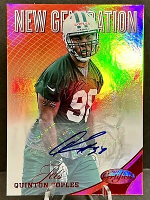2012 Panini Certified Quinton Coples New Generation Red #299 Rookie Auto RC /250 - Image 1 of 2