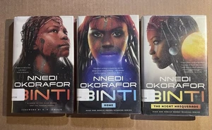 3 BINTI FIRST EDITION hardcovers by Nnedi Okorafor BINTI  HOME  NIGHT MASQUERADE - Imagen 1 de 10