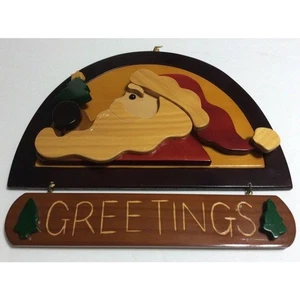 Santa Plaque Wooden Wall Plaque - Picture 1 of 3