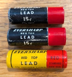 Eversharp Red Top Lead Standard .046 DIAM. X 1 3/8 LG 2 TUBES BLK 1 TUBE RED - Picture 1 of 1
