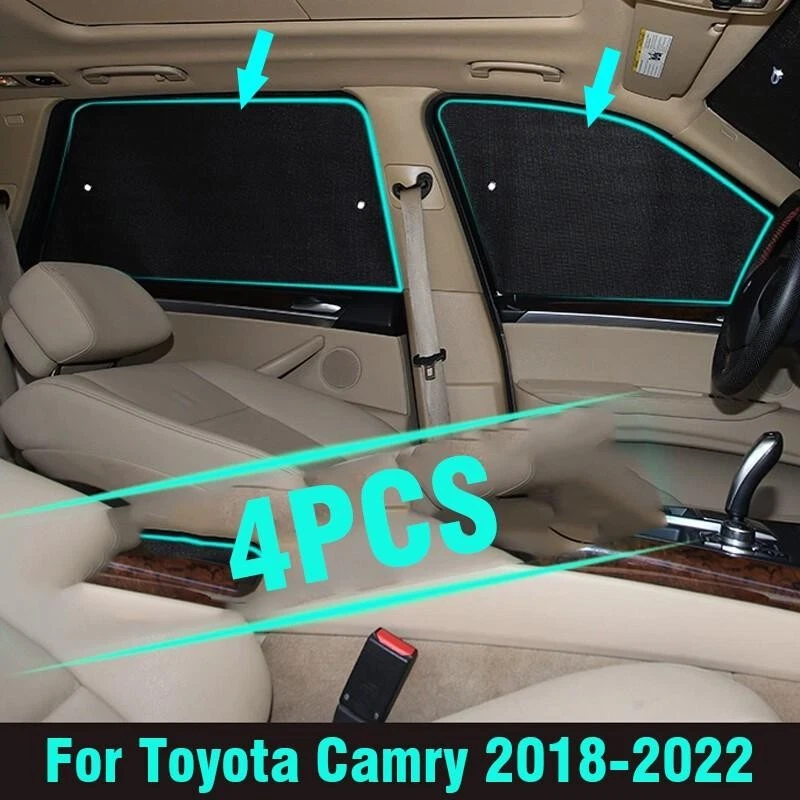 Parasol privacidad negro plateado para Toyota Camry 2018-2022 ventana lateral campamento 4 un. Foto 1 de 1