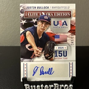 2014 Panini Elite Extra Edition - USA Baseball 15u Justin Bullock #10 Signatures - Bild 1 von 4