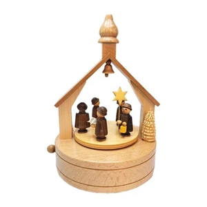 Caja de música Kurrende "O du Fröhliche" - DREGENO Erzgebirge -rareza - NUEVA Y EMBALAJE ORIGINAL - Imagen 1 de 1