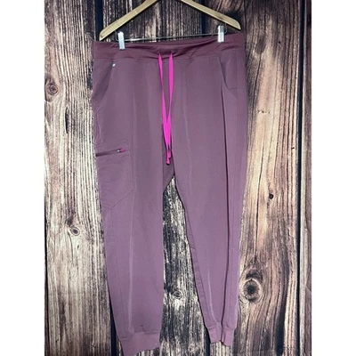 Pantalones Médicos Figs XL Zamora Jogger Rosa Taupe Excelente Bolsillos de Enfermería Cuerda Foto 1 de 4