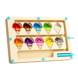 Mini Bolas Juego a Juego Educativo Magnético Cuentas Laberinto Tablero para Niños Color - Imagen 1 de 13