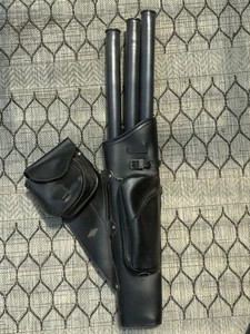 Vintage Neet Archery Arrow Quiver Tube Black Leather - Picture 1 of 7