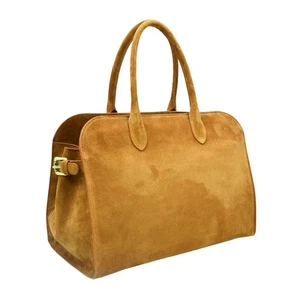 Claudia Firenze Anna Lou Brown Suede Tote Bag Leather Crossbody - Picture 1 of 7