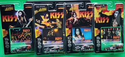 1997 JOHNNY LIGHTNING KISS COMPLETE SET OF 4 DIECAST CARS & CARDS MOSC SEALED MT - Image 1 of 4