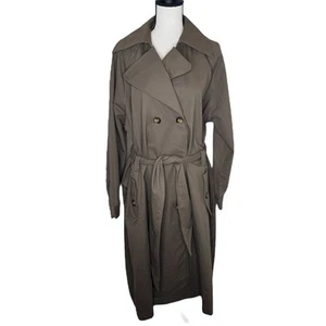 Akaiv Trenchcoat NEU olivgrün zweireihig Gürtel Taschen Damen Gr. M " - Bild 1 von 13