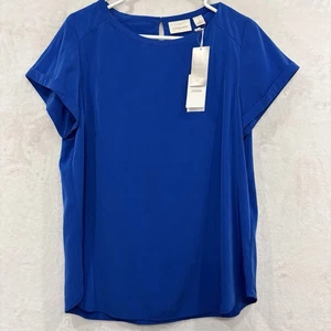 Chicos Top Basic Kurzarm Gr. 1 Medium royalblau Freizeit NEU neu mit Etikett $ 59 - Bild 1 von 12