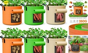 10 Gallon Potato Grow Bags - 6 Pack 350g Heavy Duty Thick Aeration Nonwoven - Picture 1 of 7