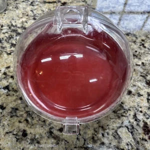 Vintage SCHILLER PLASTIK rote Rolle Lebensmittel Aufbewahrung Kunststoff W Germany funktioniert - Bild 1 von 5