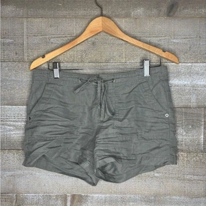 Pantaloncini da salotto donna GAP taglia 4 misto lino cotone oliva - Foto 1 di 4