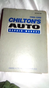 CHILTON’S Auto Repair Manual 1988-1992 HARDcover Part No. 7906 - Foto 1 di 3