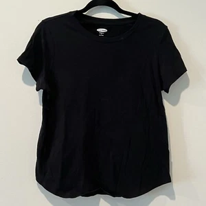 Old Navy Women’s Everywear Crew Neck T-Shirt Black Size Medium 8-10 Nice Cond - Picture 1 of 5