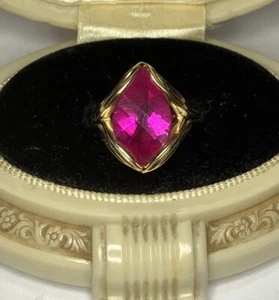 Impresionante anillo vintage de rubí de oro de 14k - Imagen 1 de 4