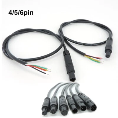 4/5/6Pin Jack Car DVR Camera Cable HD Monitor Rear View/Back Up Male Female - Image 1 of 4