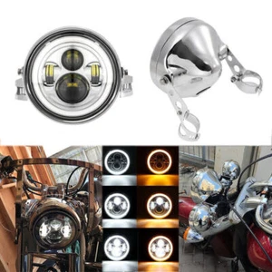 For Kawasaki VN Vulcan 500 750 800 900 1700 7"inch LED Headlight Housing Bracket - Picture 1 of 12