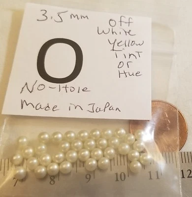 De colección 3mm 3.5mm Sin Agujero Perla Blanco Crema Joyería Encontrar Artesanía Broche Reparación 5003 Foto 1 de 4