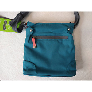 NEW REI Latona Slim Profile Shoulder Cross Body Bag Teal Blue Nylon 8 x 8 Urban
