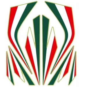REFLECTIVE ITALIAN FLAG COLOURS MADE IN ITALY  LARGE - Bild 1 von 3