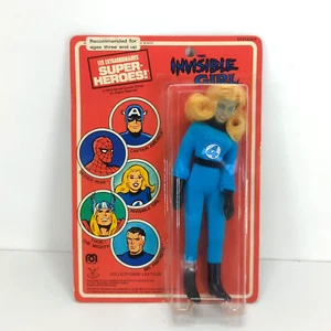 Tarjeta francesa de colección 1979 Mego Marvel Fantastic Four Invisible Girl nueva y sellada nueva en caja - Imagen 1 de 10