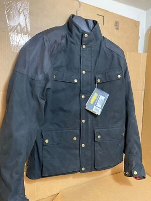 Jaqueta de aventura impermeável Scorpion Exo Birmingham revestida de cera (preta) média - Imagem 1 de 4