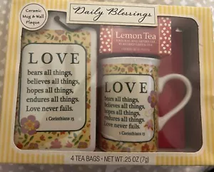 Daily Blessings CERAMIC MUG and WALL PLAQUE 1 CORINTHIANS 13 - Picture 1 of 4