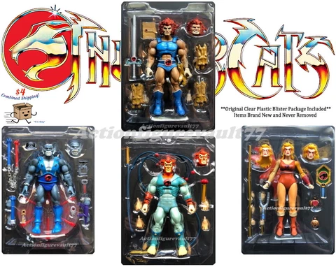 SUPER 7 Thundercats Ultimates LION-O Panthro TYGRA Cheetara ****NO BOX**** Cover