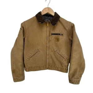Carhartt Detroit Jacket Sherpa Lined Youth Large (10/12) YYJ97 BRN Brown - Picture 1 of 20
