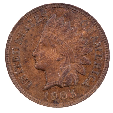 ERROR 1903 Indian Head ANACS AU50 Rim Clip Certified 1c Cover
