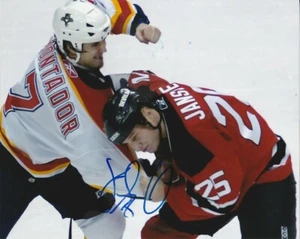 STEVE MONTADOR SIGNED FLORIDA PANTHERS HOCKEY FIGHT 8x10 PHOTO #1 Autograph - Picture 1 of 1