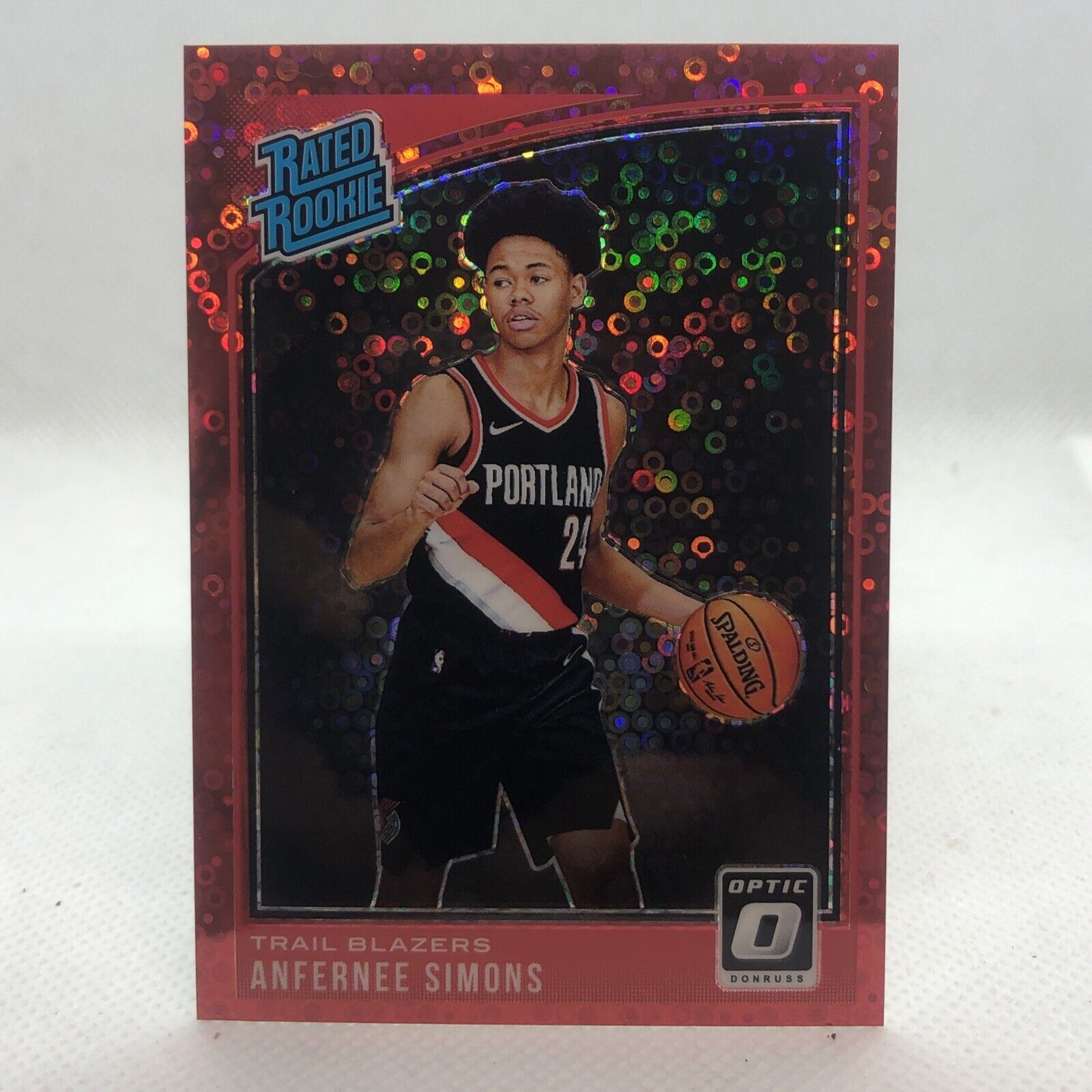 ANFERNEE SIMONS RATED ROOKIE RED DISCO /85 2018 Donruss Optic SP