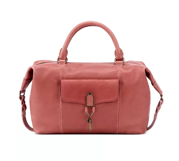 The SAK Sierra Leather Pink Convertible Satchel Women's Handbag B3214